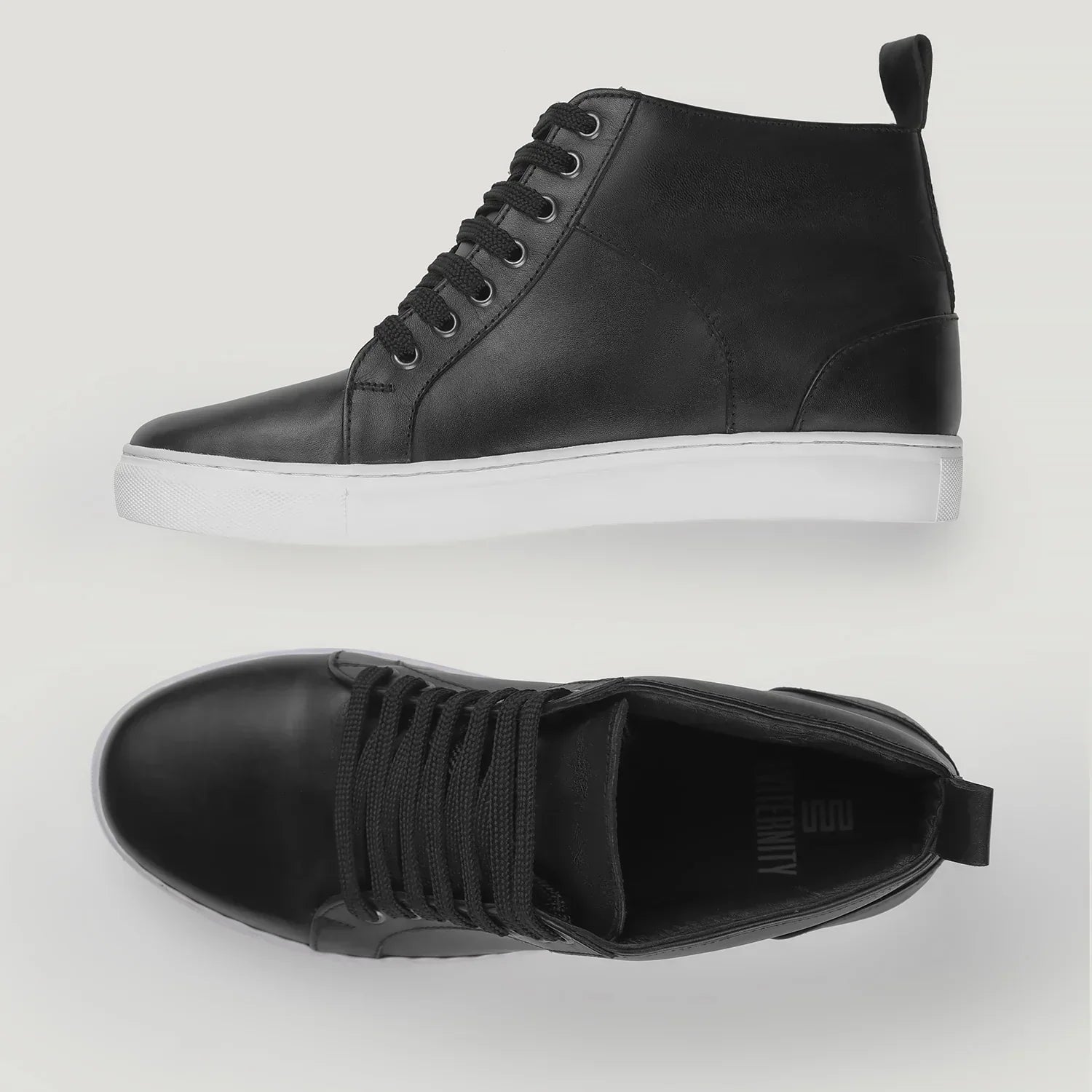 Marty High Top Black Leather Sneakers