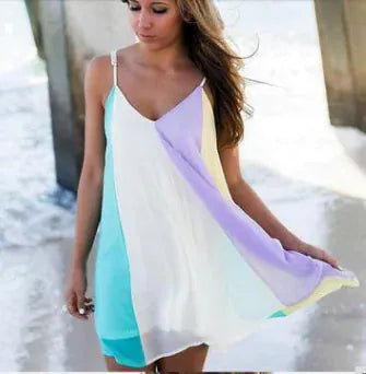 FashionedStar Chiffon Dress, Beach Dress, Spaghetti Strap Dress