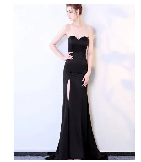 FashionedStar Slit Dress, Slit Maxi Dress, Spaghetti Strap Dress