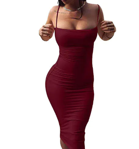 FashionedStar Strap Dress, Nightclub Dress, Milk Silk Bandage Dress