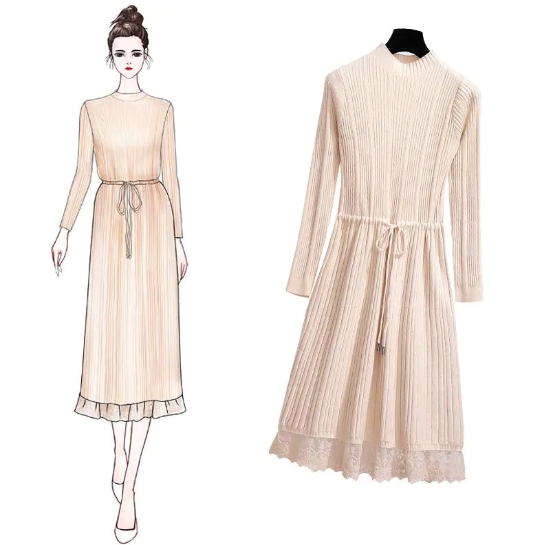 FashionedStar Turtleneck Dress, Layered Dress, Sweater Dress