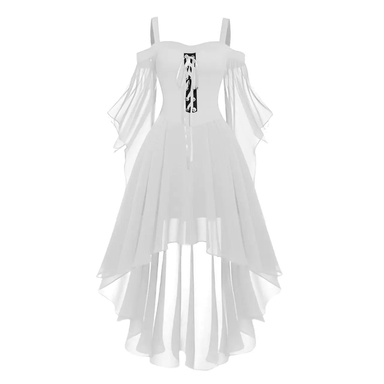 FashionedStar White Gothic Witch Dress – Plus Size, Enchanted Halloween Look