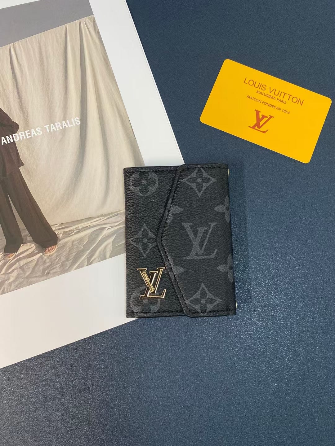 fashionedstare Louis Vuitton Monogram and Checkered Credit Card Holders wallet with LV Logo