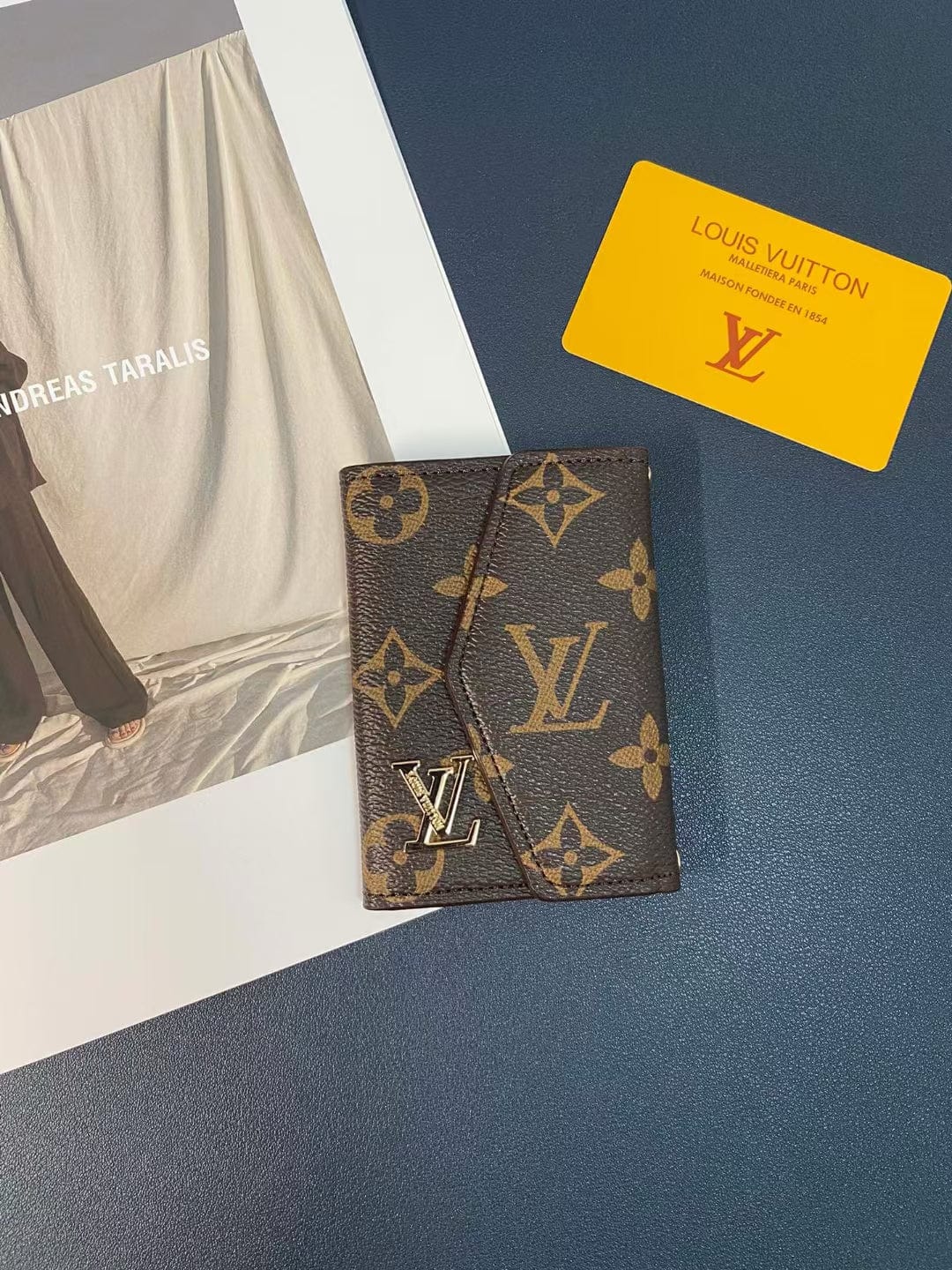 fashionedstare Louis Vuitton Monogram and Checkered Credit Card Holders wallet with LV Logo
