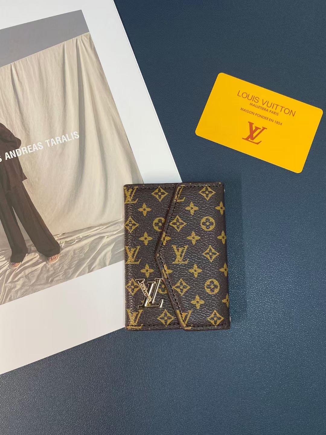 fashionedstare Louis Vuitton Monogram and Checkered Credit Card Holders wallet with LV Logo