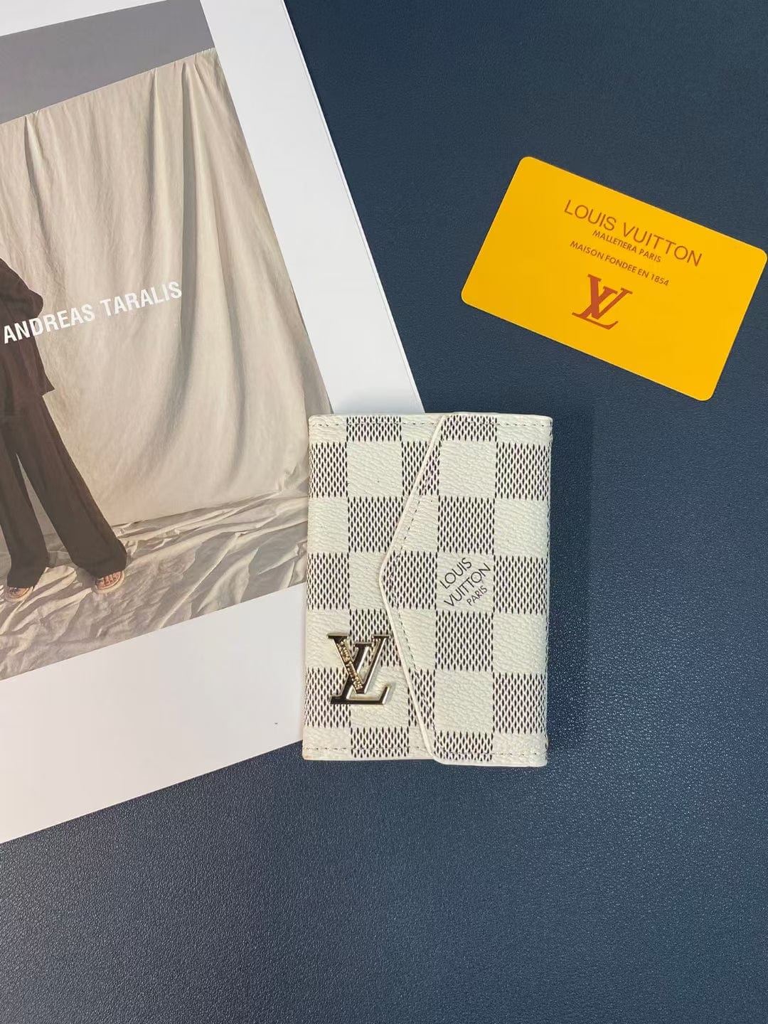 fashionedstare Louis Vuitton Monogram and Checkered Credit Card Holders wallet with LV Logo