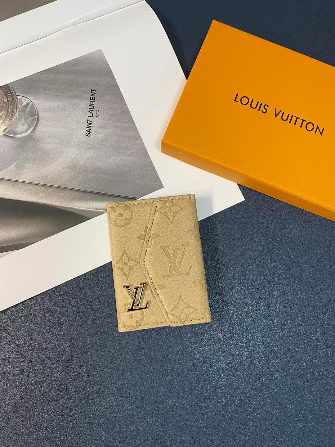 fashionedstare Louis Vuitton Monogram Embossed Credit Card Holders Wallet with LV Logo