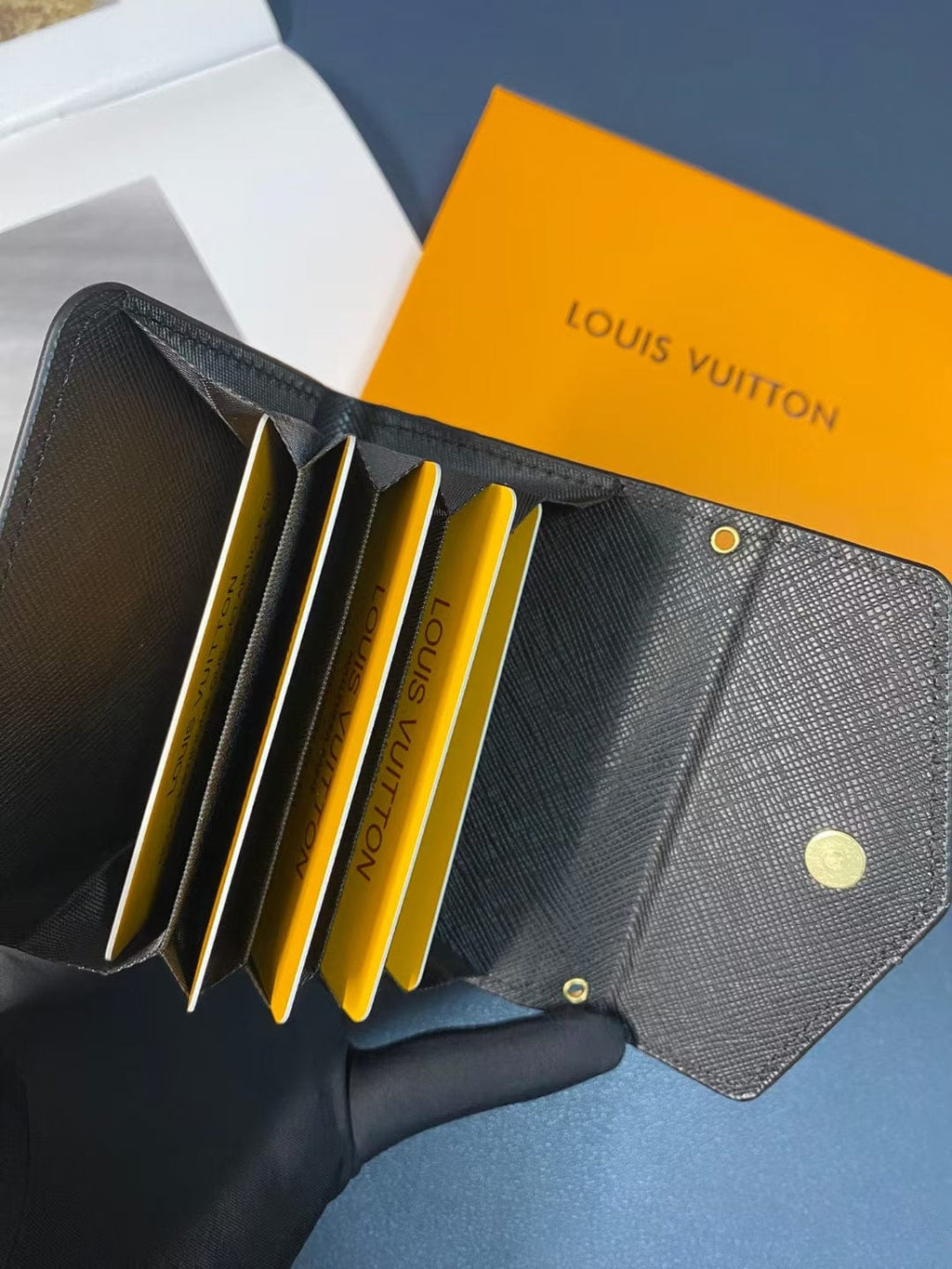 fashionedstare Louis Vuitton Monogram Embossed Credit Card Holders Wallet with LV Logo