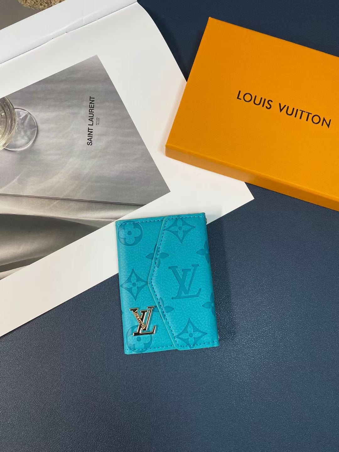 fashionedstare Louis Vuitton Monogram Embossed Credit Card Holders Wallet with LV Logo