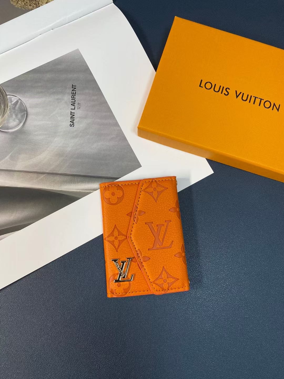 fashionedstare Louis Vuitton Monogram Embossed Credit Card Holders Wallet with LV Logo