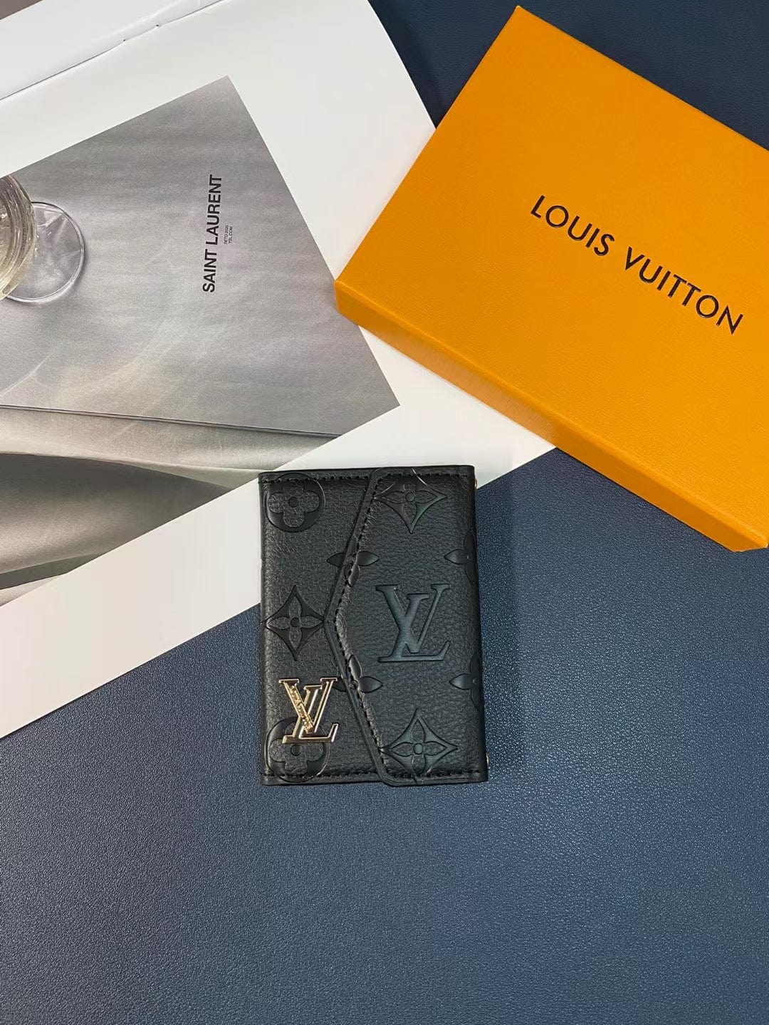 fashionedstare Louis Vuitton Monogram Embossed Credit Card Holders Wallet with LV Logo
