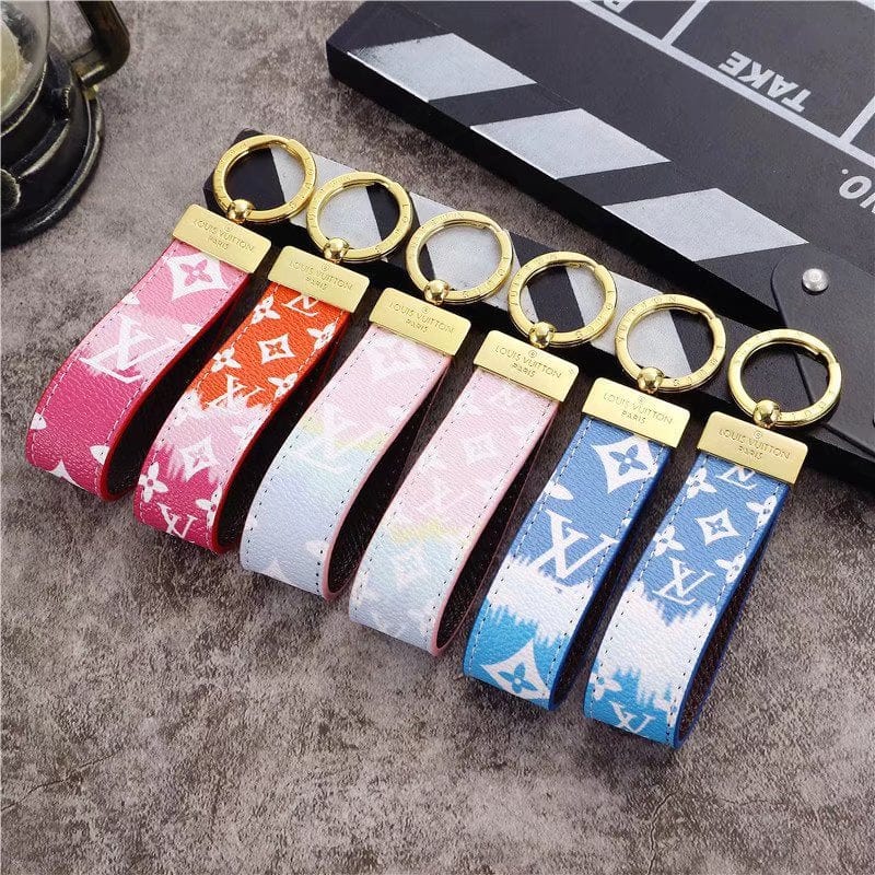 fashionedstare Louis Vuitton Pastel Monogram Key Holders with Gold Accents | LV Keychain