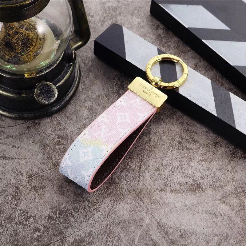 fashionedstare Louis Vuitton Pastel Monogram Key Holders with Gold Accents | LV Keychain