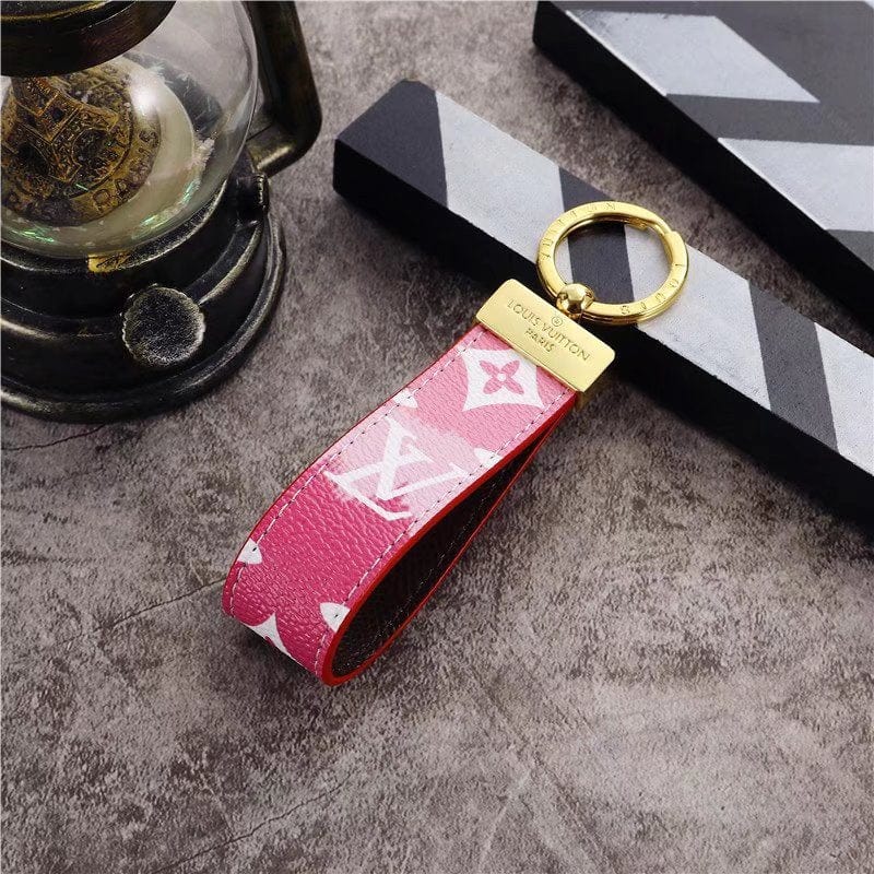 fashionedstare Louis Vuitton Pastel Monogram Key Holders with Gold Accents | LV Keychain