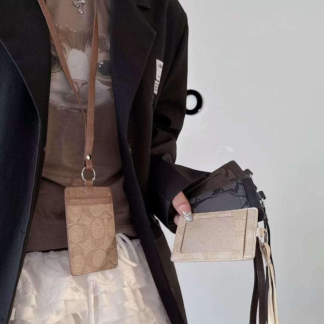 Tony Coach Monogram Lanyard Cardholder – Slim ID Badge Holder