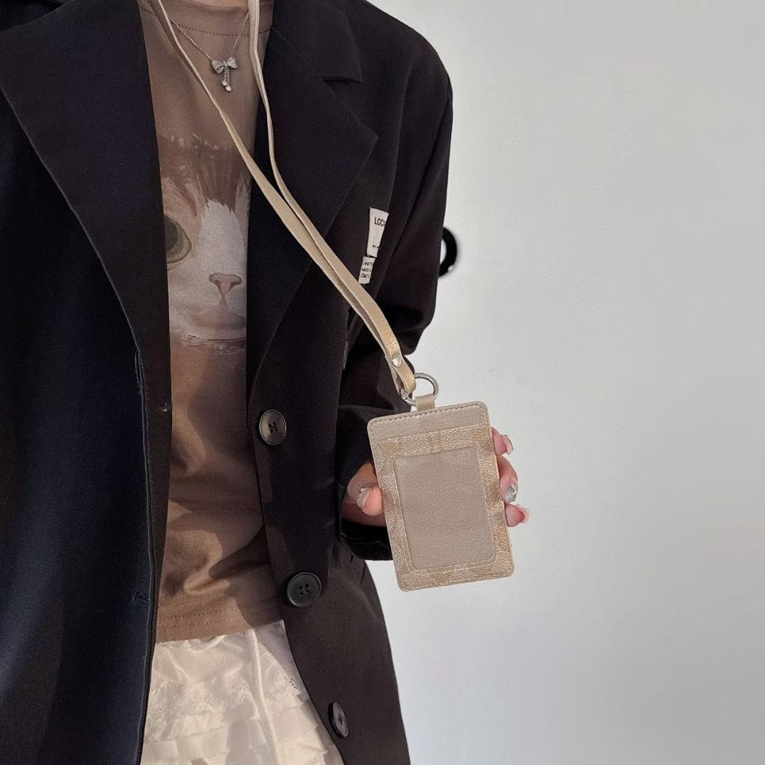 Tony Coach Monogram Lanyard Cardholder – Slim ID Badge Holder