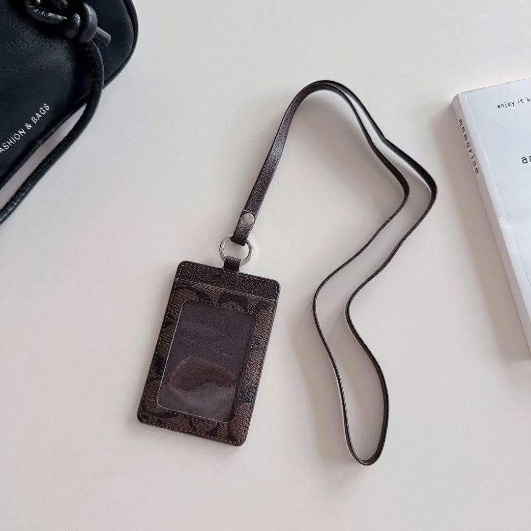 Tony Coach Monogram Lanyard Cardholder – Slim ID Badge Holder