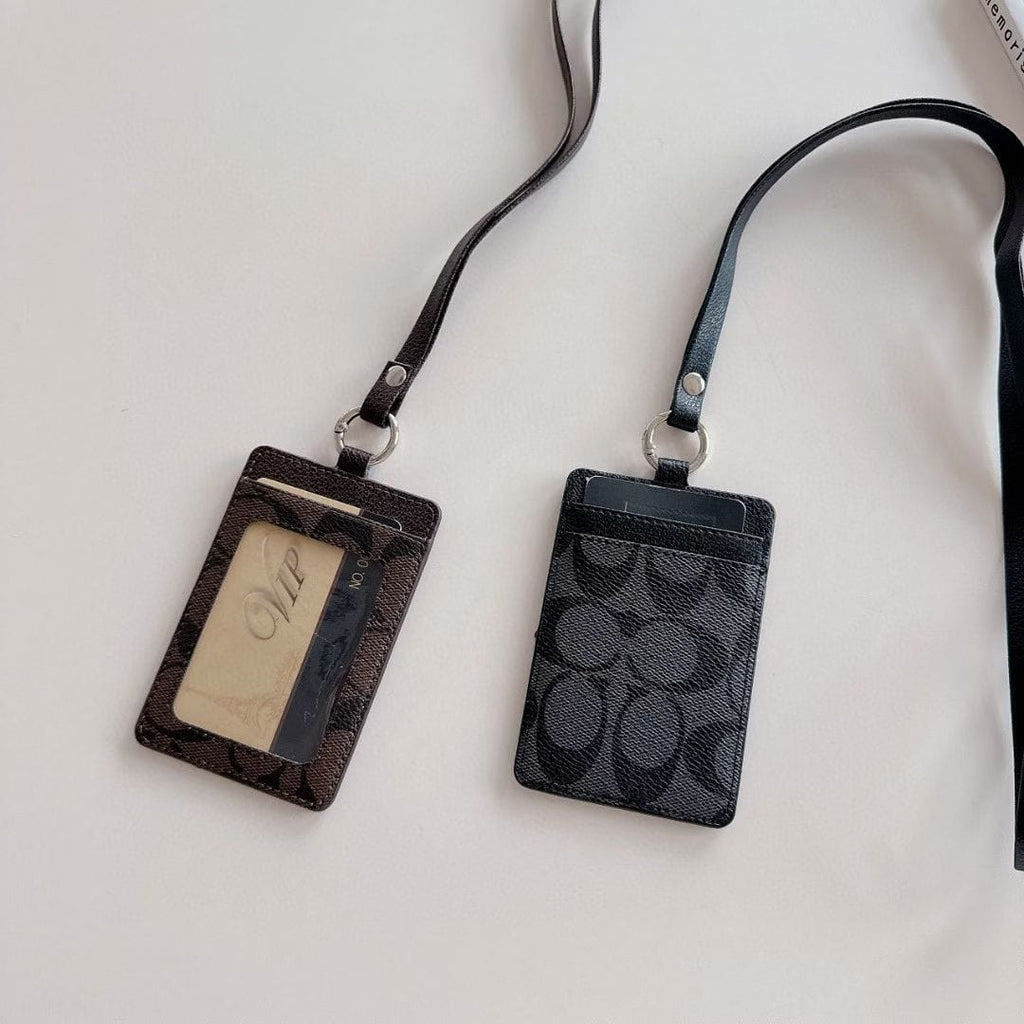 Tony Coach Monogram Lanyard Cardholder – Slim ID Badge Holder