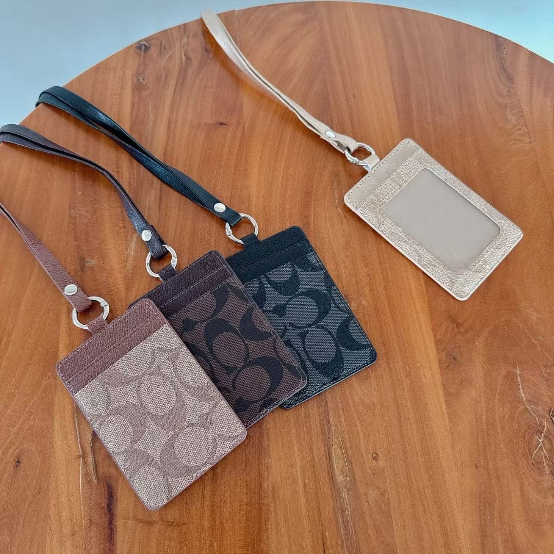 Tony Coach Monogram Lanyard Cardholder – Slim ID Badge Holder