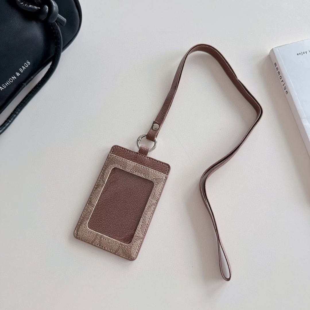 Tony Coach Monogram Lanyard Cardholder – Slim ID Badge Holder
