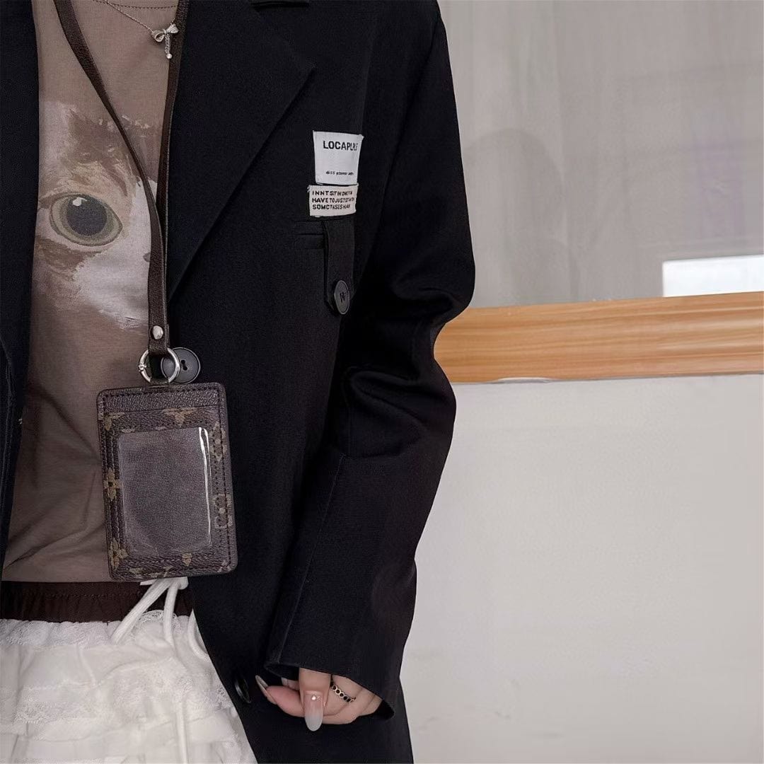 Tony Gucci & Louis Vuitton ID Card Holder with Lanyard