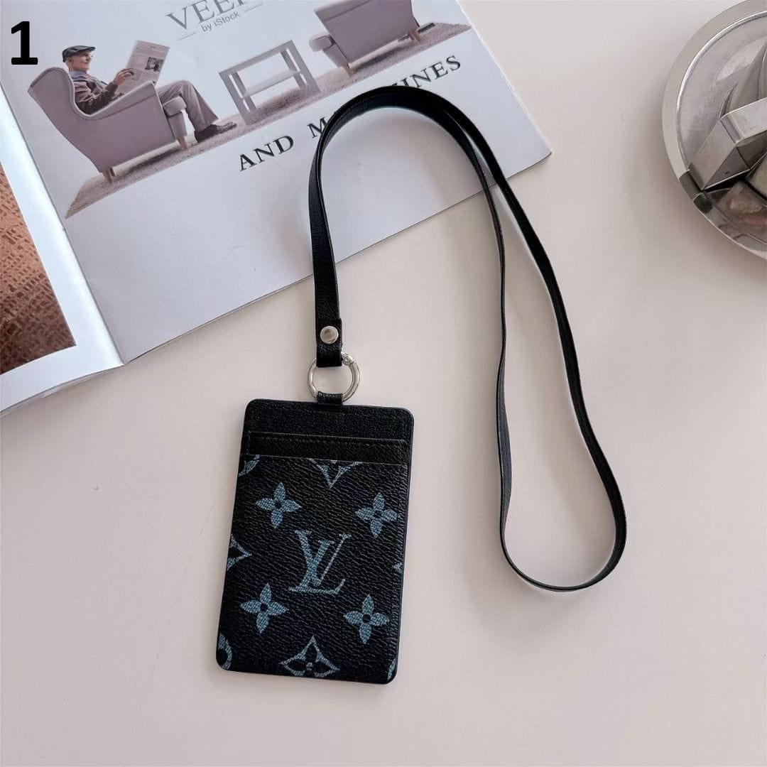 Tony Gucci & Louis Vuitton ID Card Holder with Lanyard