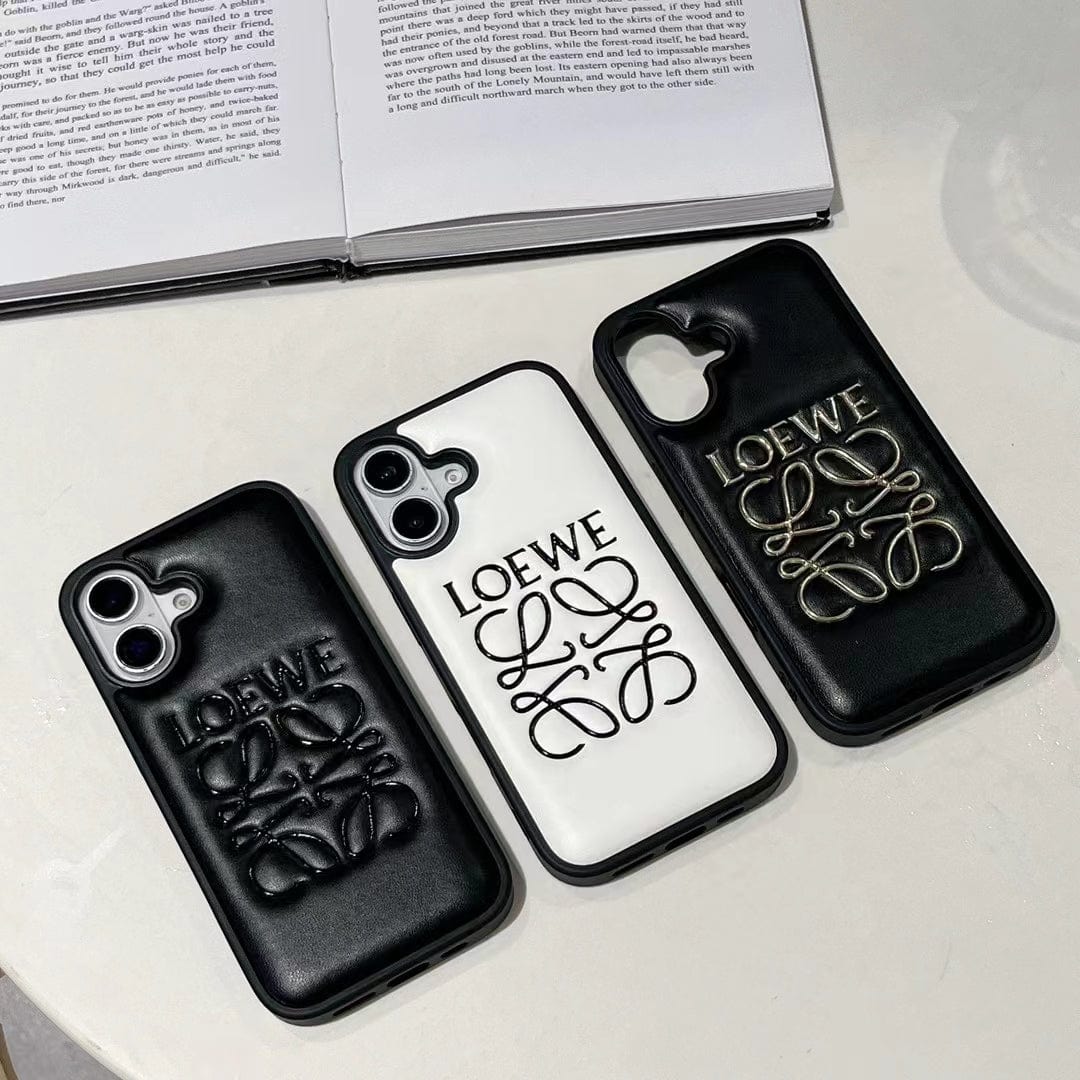 Tony Loewe Anagram Logo Leather iPhone Case