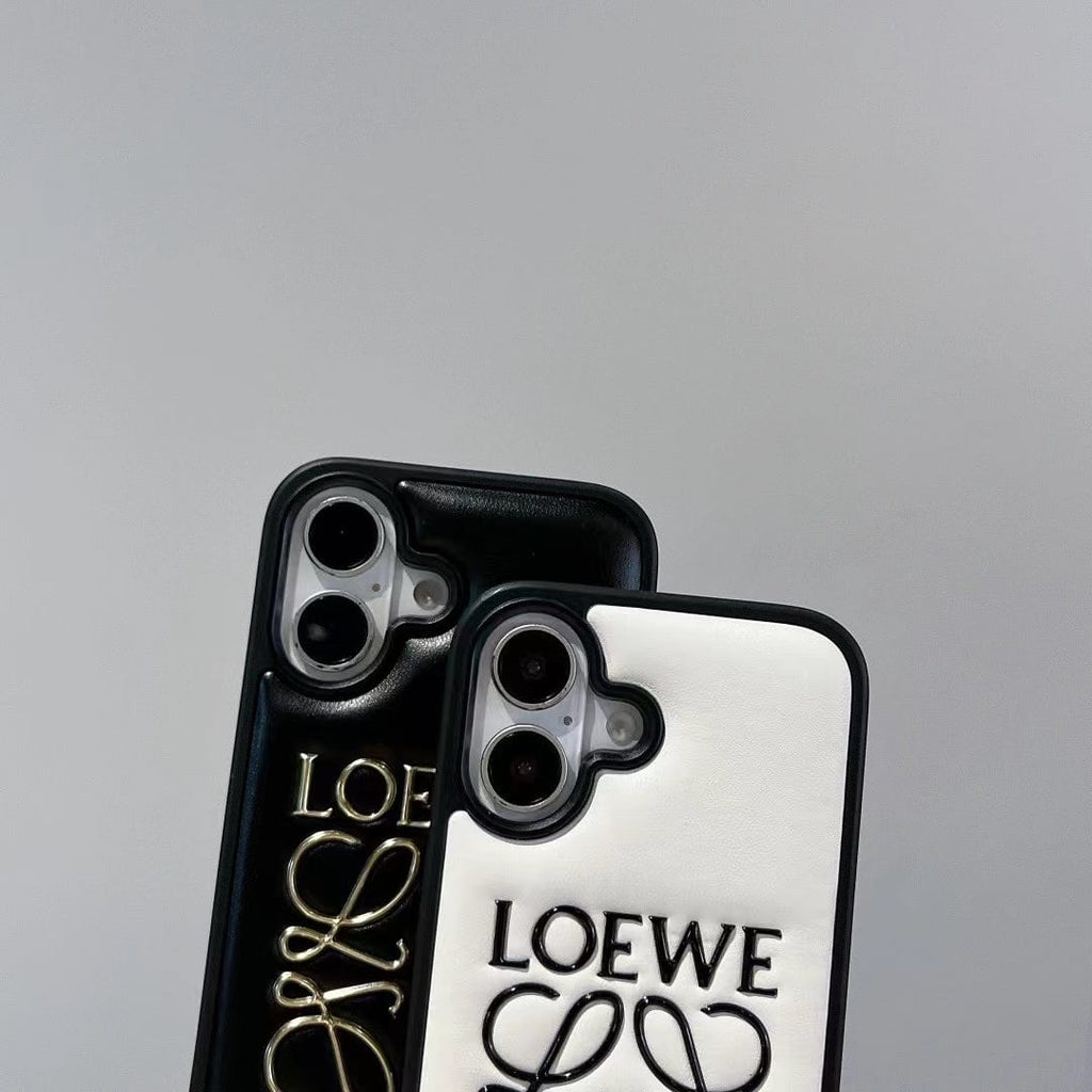 Tony Loewe Anagram Logo Leather iPhone Case