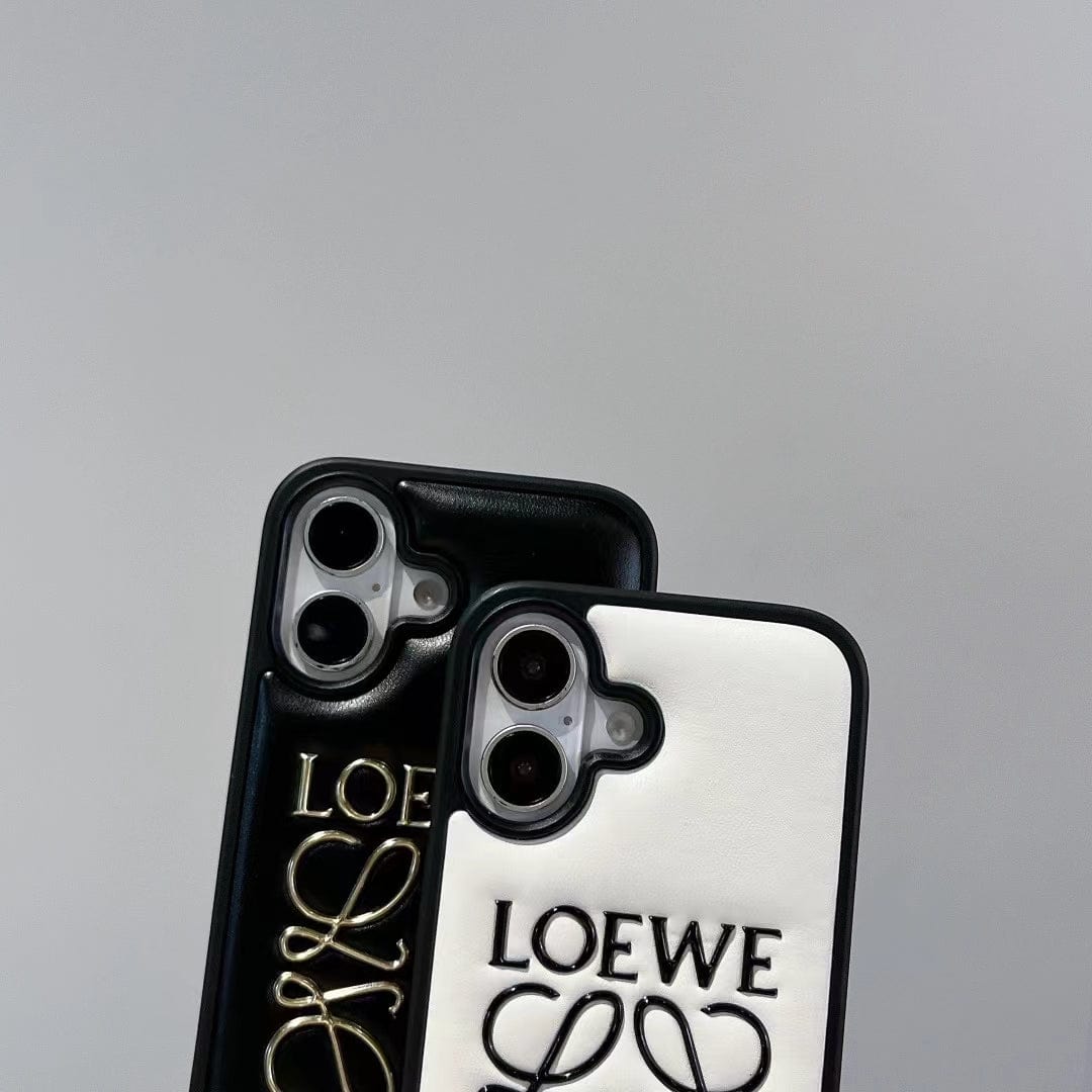 Tony Loewe Anagram Logo Leather iPhone Case