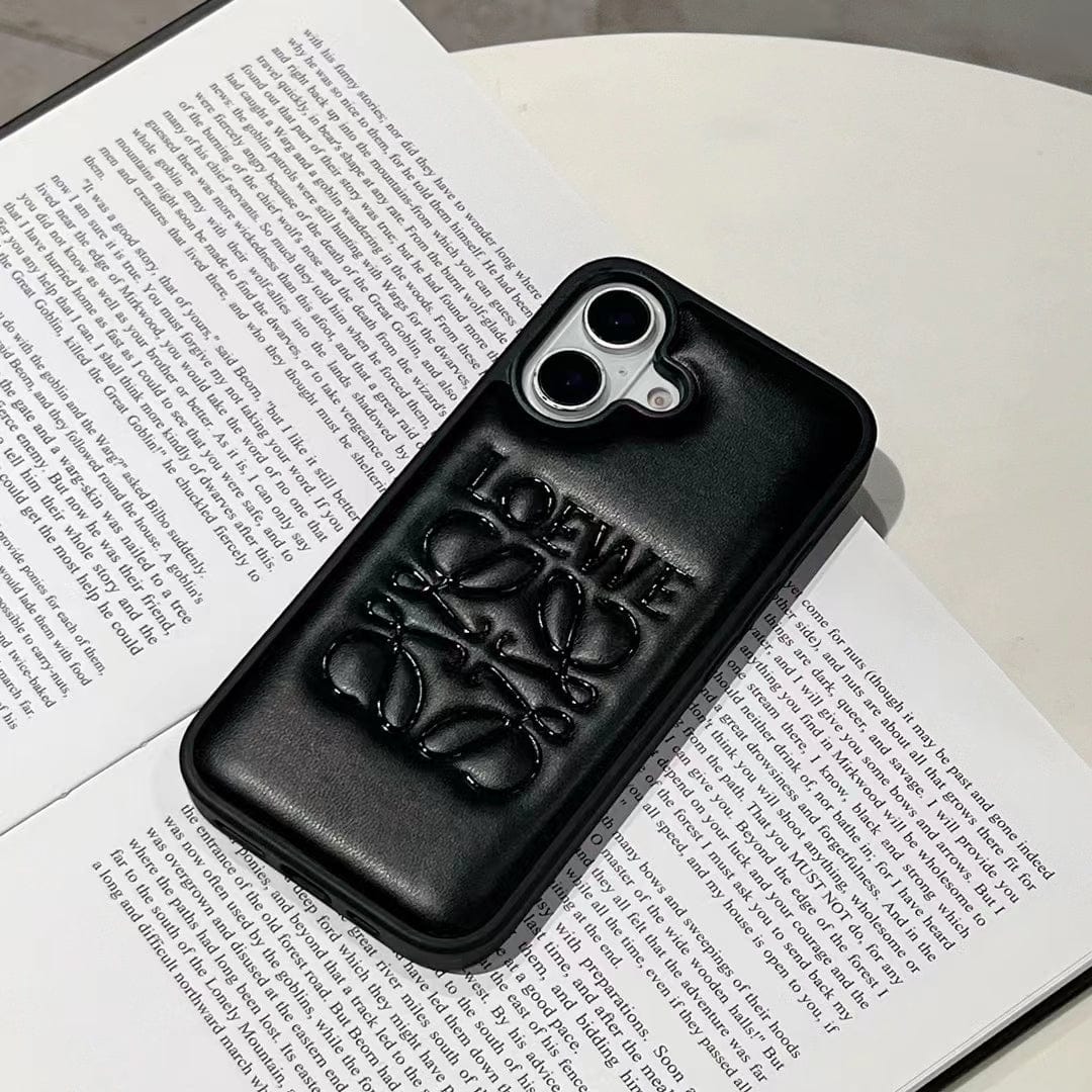 Tony Loewe Anagram Logo Leather iPhone Case