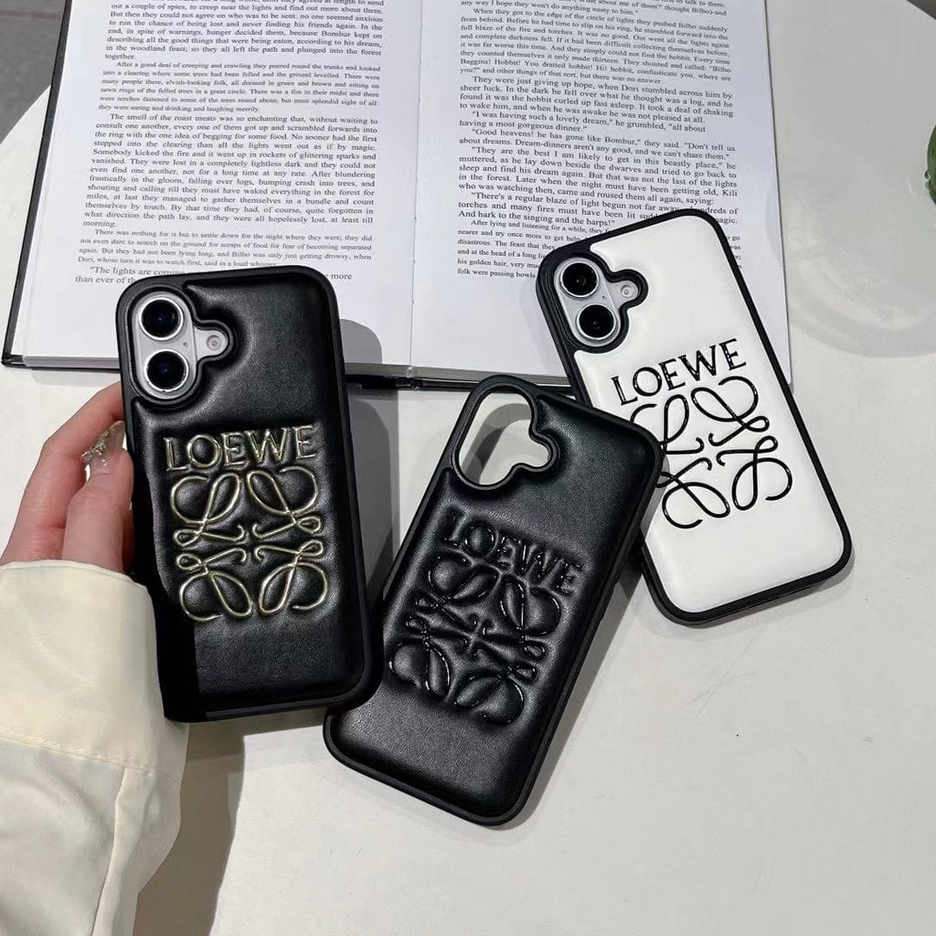 Tony Loewe Anagram Logo Leather iPhone Case