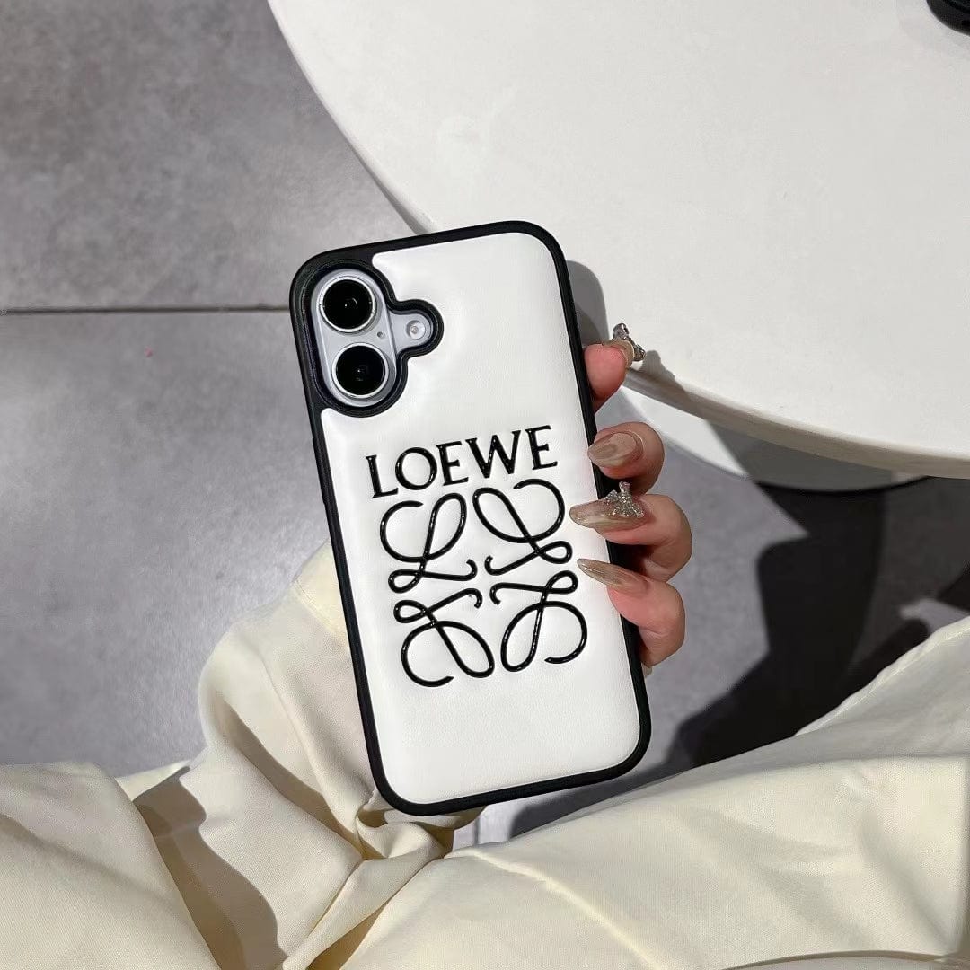 Tony Loewe Anagram Logo Leather iPhone Case