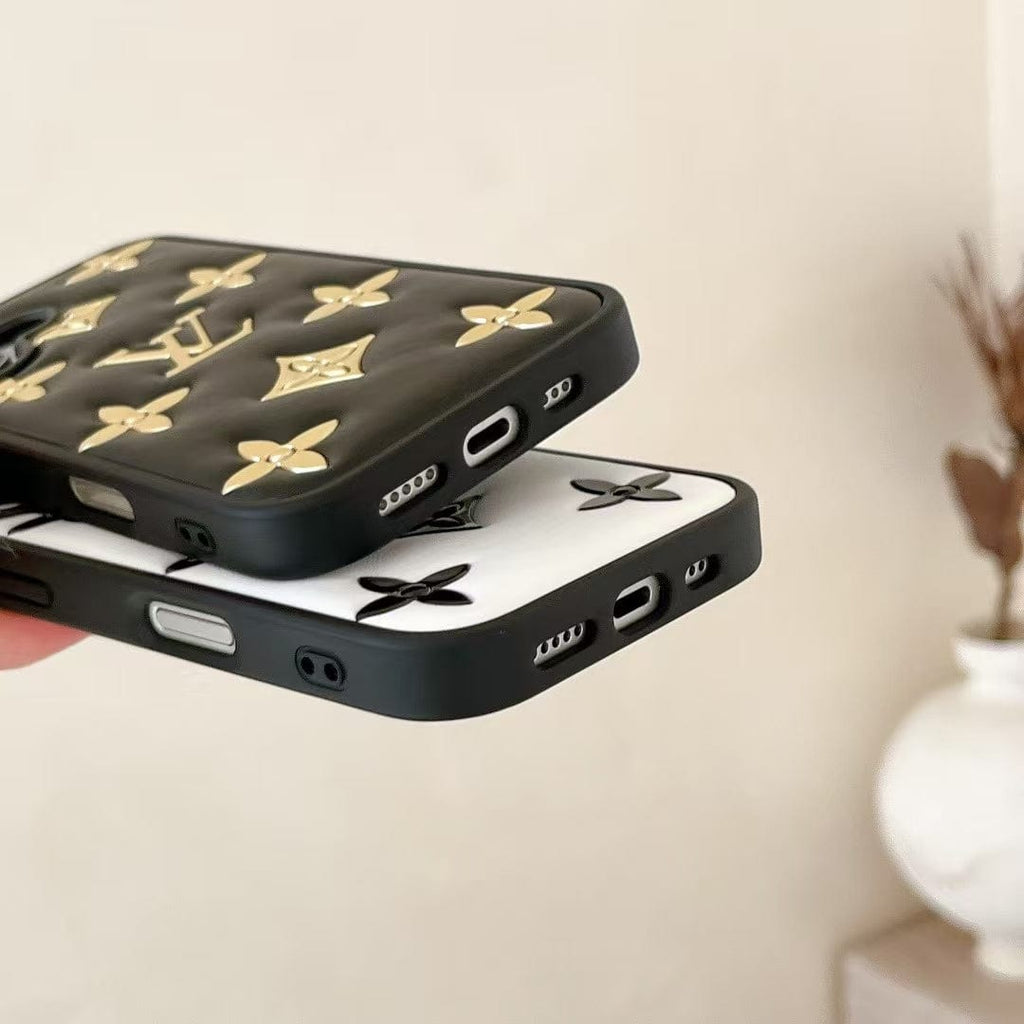 Tony Louis Vuitton 3D Quilted Monogram Leather iPhone Case
