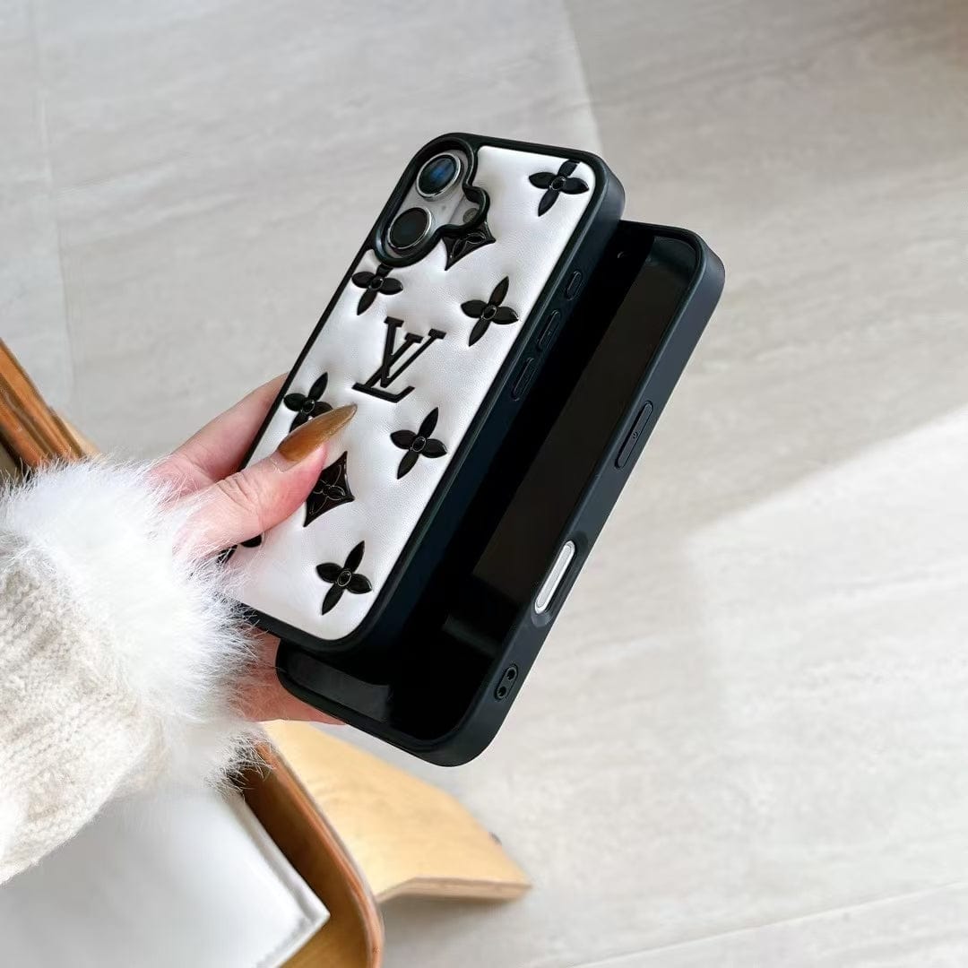 Tony Louis Vuitton 3D Quilted Monogram Leather iPhone Case