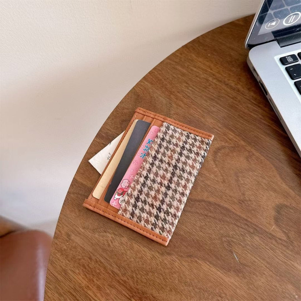 Tony Vintage Check Pattern Slim Burberry Cardholder Wallet